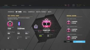 92% winrate in #1 Champion Elo - Rainbow Six Siege