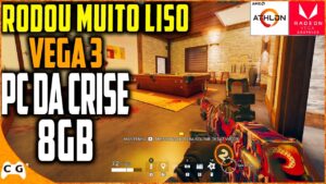 RAINBOW SIX SIEGE PC FRACO Sem Placa de Vídeo VEGA 3 Athlon 3000G 8gb e 12gb de RAM - PC da CRISE