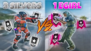 Can A Champion E-Girl Beat 3 Silvers In Rainbow Six Siege?