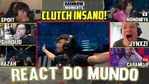 A REAÇÃO DO MUNDO NO CLUTCH SENSACIONAL DO JV NO ÚLTIMO SEGUNDO - REACT SIX INVITATIONAL 2024